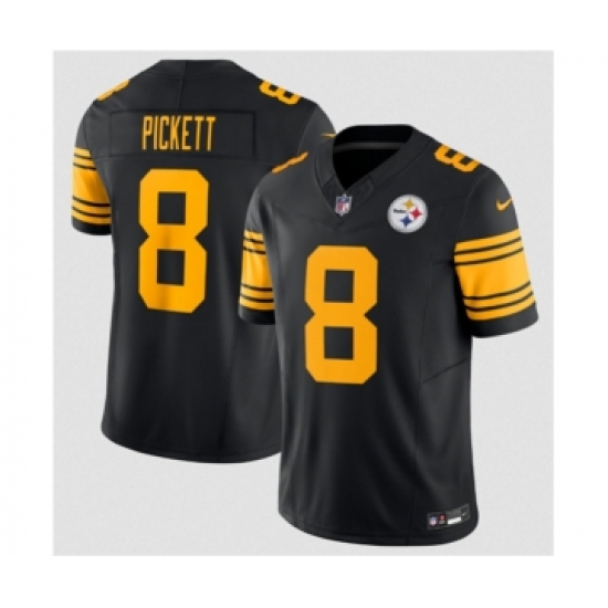 Men's Nike Pittsburgh Steelers #8 Kenny Pickett Black 2023 F.U.S.E. Color Rush Limited Stitched Jersey - Ujersey