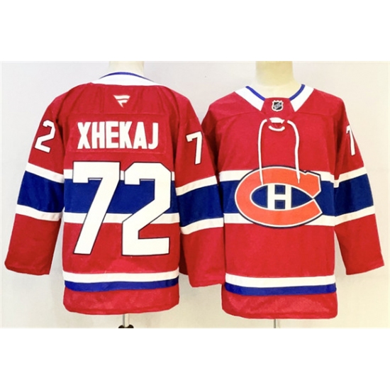 Men's Montreal Canadiens #72 Arber Xhekaj Red 2024-25 Stitched Jersey - Ujersey