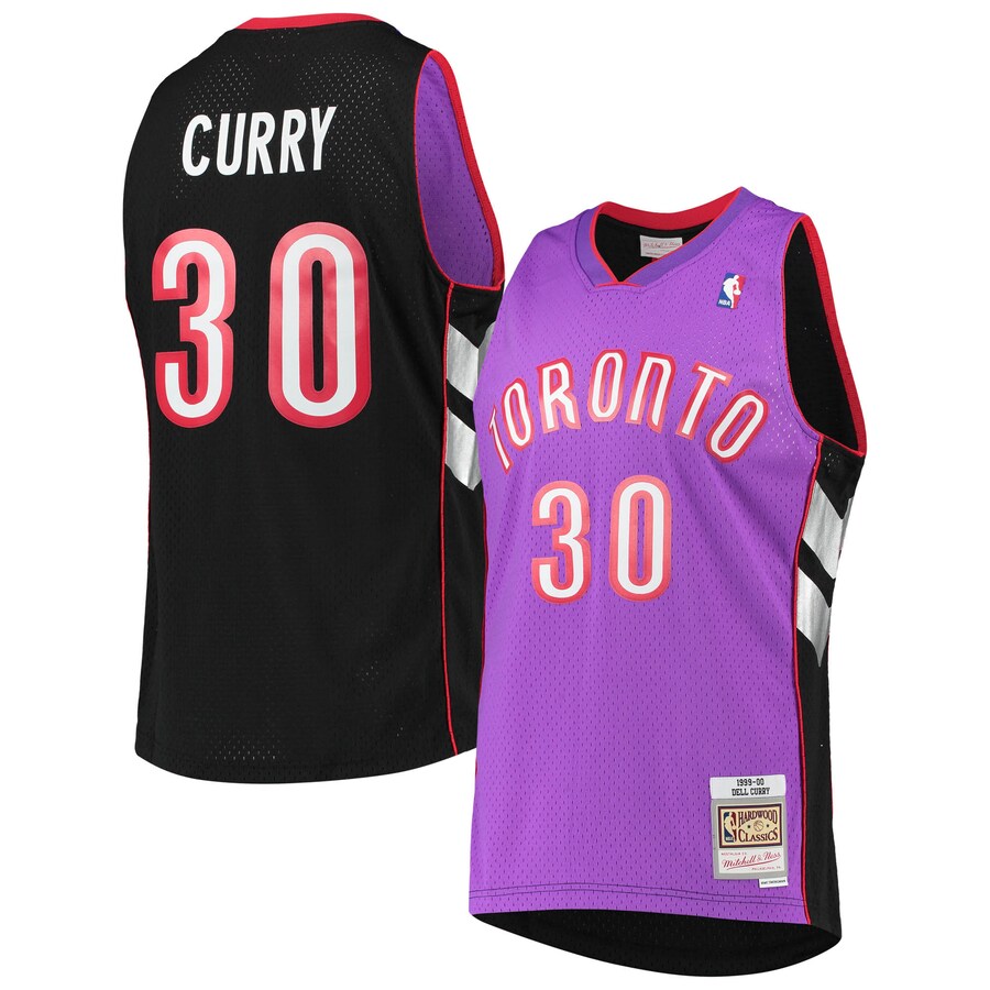 Men's Toronto Raptors Dell Curry Mitchell & Ness Purple 1999/00 Hardwood Classics Swingman Jersey - Ujersey