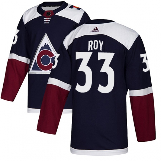 Men's Adidas Colorado Avalanche #33 Patrick Roy Authentic Navy Blue Alternate NHL Jersey - Ujersey