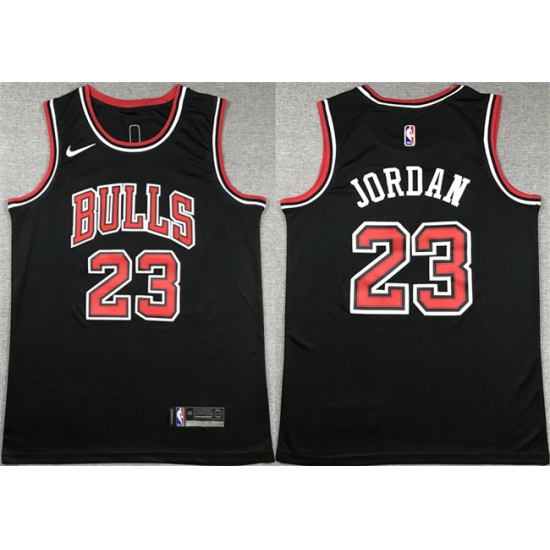 Men's Chicago Bulls #23 Michael Jordan Black Stitched Basketball Jersey