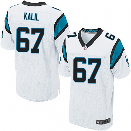 Men's Nike Carolina Panthers #67 Ryan Kalil Elite White NFL Jersey - Ujersey