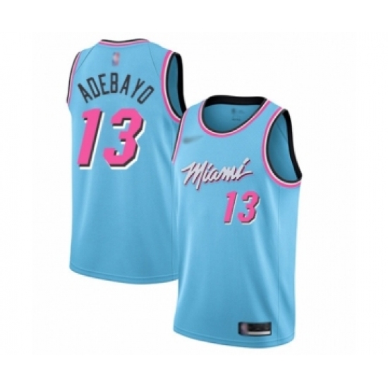 Women's Miami Heat #13 Edrice Adebayo Swingman Blue Basketball Jersey - 2019 20 City Edition - Ujersey