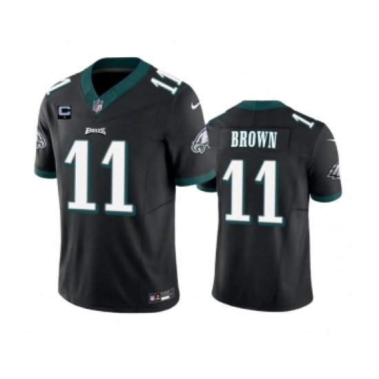 Men's Nike Philadelphia Eagles #11 A. J. Brown Black 2023 F.U.S.E. 4-Star C Vapor Untouchable Limited Football Stitched Jersey