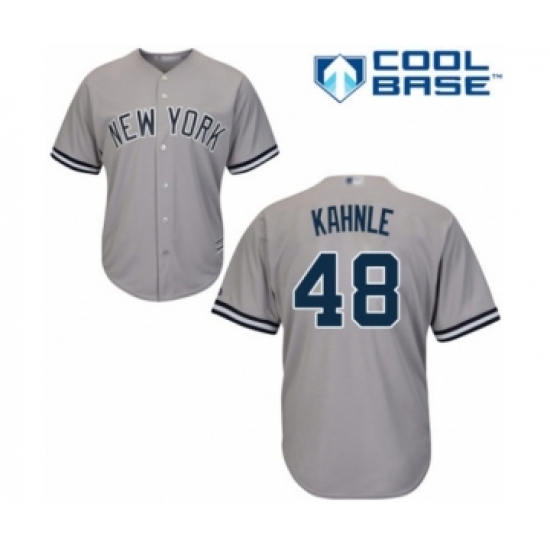 Youth New York Yankees #48 Tommy Kahnle Authentic Grey Road Baseball Player Jersey - Ujersey