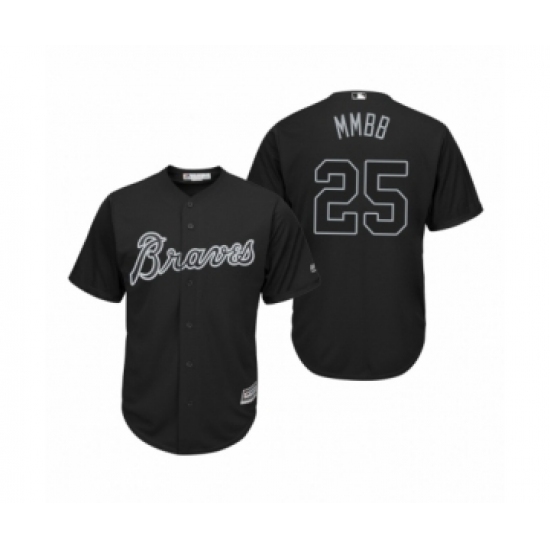 Men's Atlanta Braves #25 Tyler Flowers Mmbb Black 2019 Players Weekend Replica Jersey - Ujersey