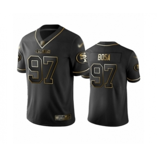 Men's San Francisco 49ers #97 Nick Bosa Limited Black Golden Edition Football Jersey - Ujersey