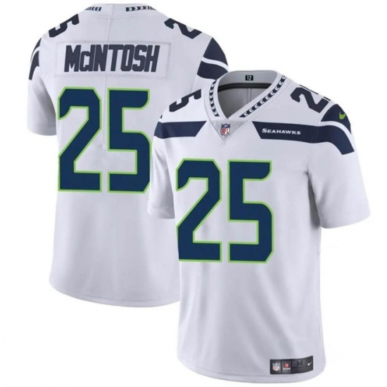 Men's Seattle Seahawks #25 Kenny McIntosh White Vapor Limited Football Stitched Jersey - Ujersey