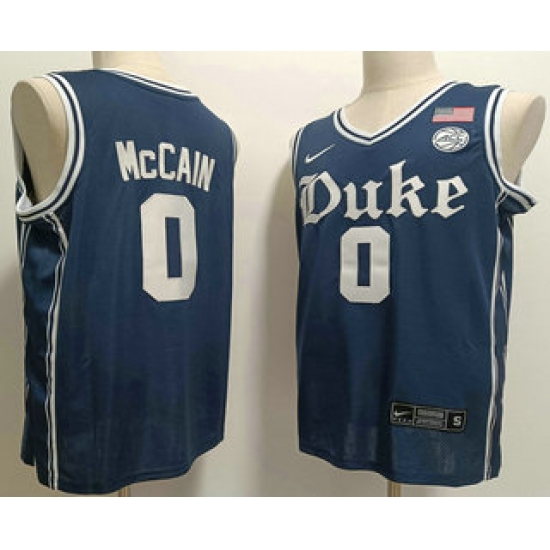 Men's Duke Blue Devils #0 Jared McCAIN Navy College Basketball Jersey - Ujersey