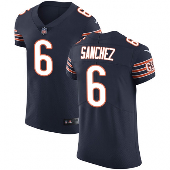 Men's Nike Chicago Bears #6 Mark Sanchez Navy Blue Team Color Vapor Untouchable Elite Player NFL Jersey - Ujersey