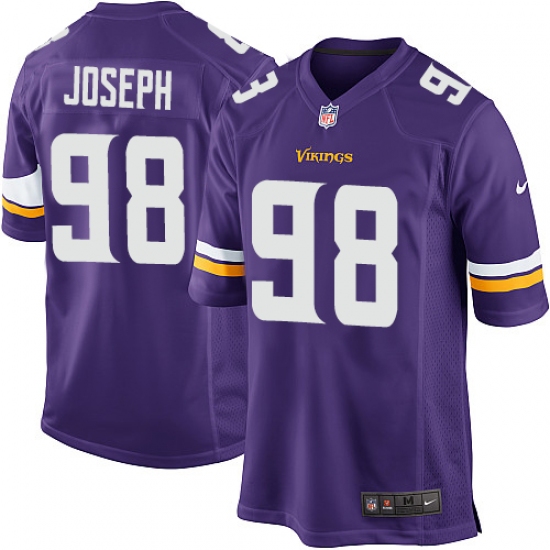 Men's Nike Minnesota Vikings #98 Linval Joseph Game Purple Team Color NFL Jersey - Ujersey