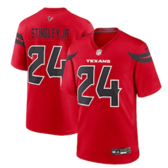 Men's Houston Texans #24 Derek Stingley Jr. Nike Red Alternate Game Jersey - Ujersey