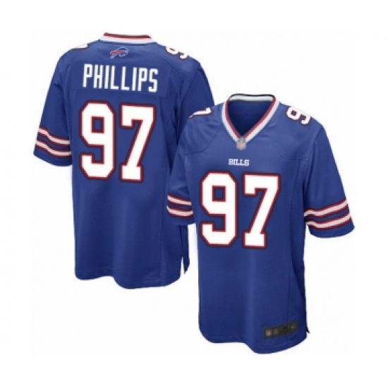 Men's Buffalo Bills #97 Jordan Phillips Game Royal Blue Team Color Football Jersey - Ujersey