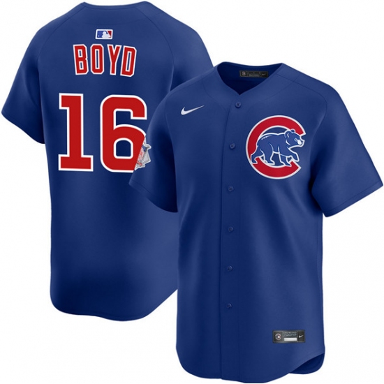 Men's Chicago Cubs #16 Matthew Boyd Royal Limited Stitched Baseball Jersey - Ujersey