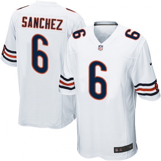 Men's Nike Chicago Bears #6 Mark Sanchez Game White NFL Jersey - Ujersey