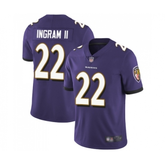 Youth Baltimore Ravens #22 Mark Ingram II Purple Team Color Vapor Untouchable Limited Player Football Jersey - Ujersey