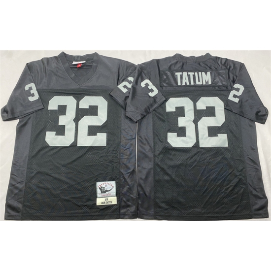 Men's Las Vegas Raiders #32 Jack Tatum Black Throwback Football Stitched Jersey - Ujersey