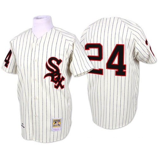 Men's Mitchell and Ness Chicago White Sox #24 Early Wynn Authentic White Throwback MLB Jersey - Ujersey