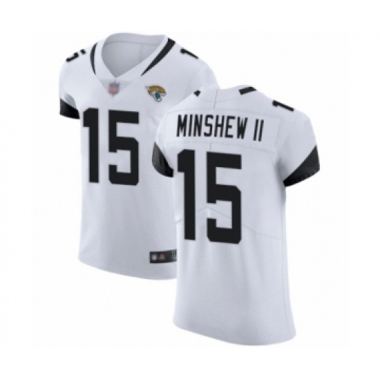 Men's Jacksonville Jaguars #15 Gardner Minshew II White Vapor Untouchable Elite Player Football Jersey - Ujersey