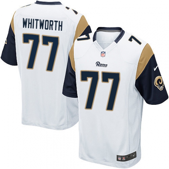Men's Nike Los Angeles Rams #77 Andrew Whitworth Game White NFL Jersey - Ujersey