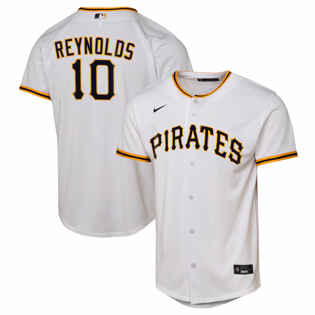 Youth Pittsburgh Pirates Bryan Reynolds Nike White Home Replica Jersey - Ujersey