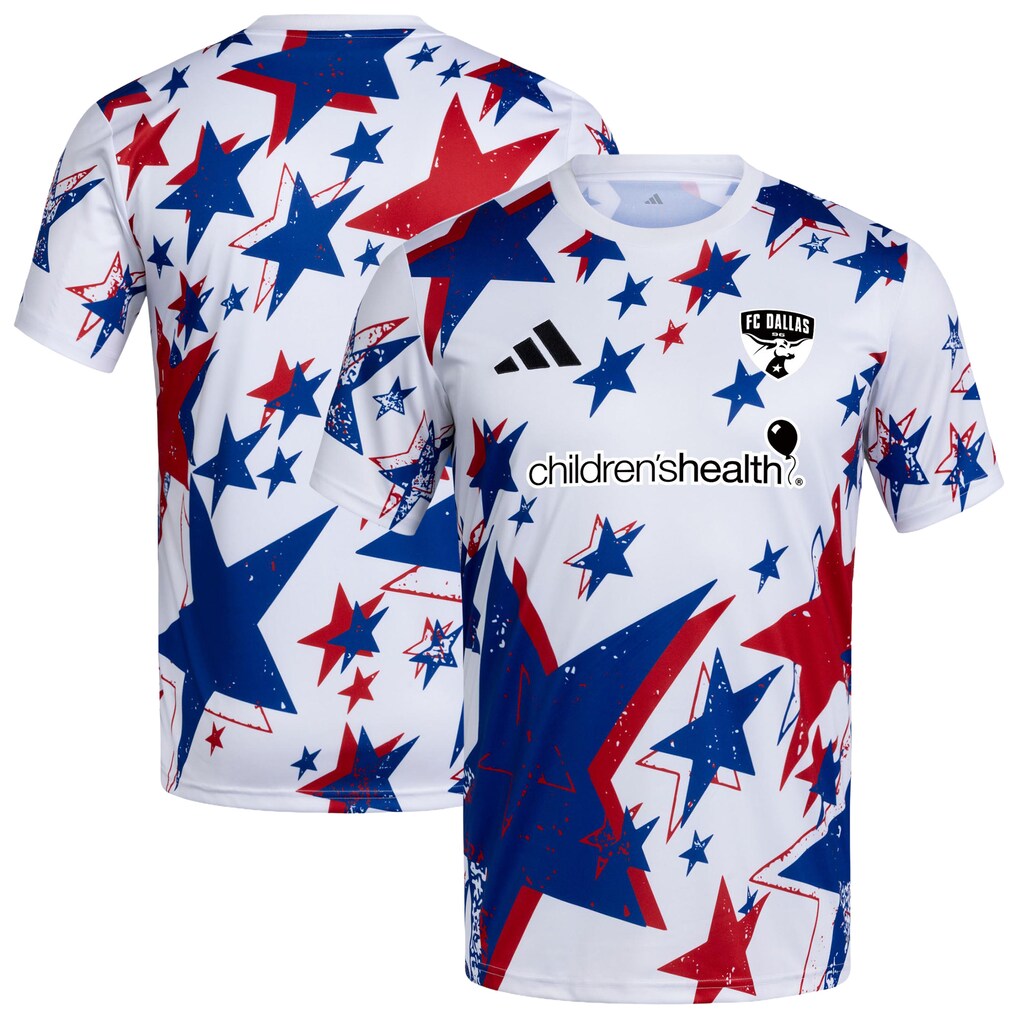 Men's FC Dallas adidas White 2026 Americana Pre-Match Jersey - Ujersey