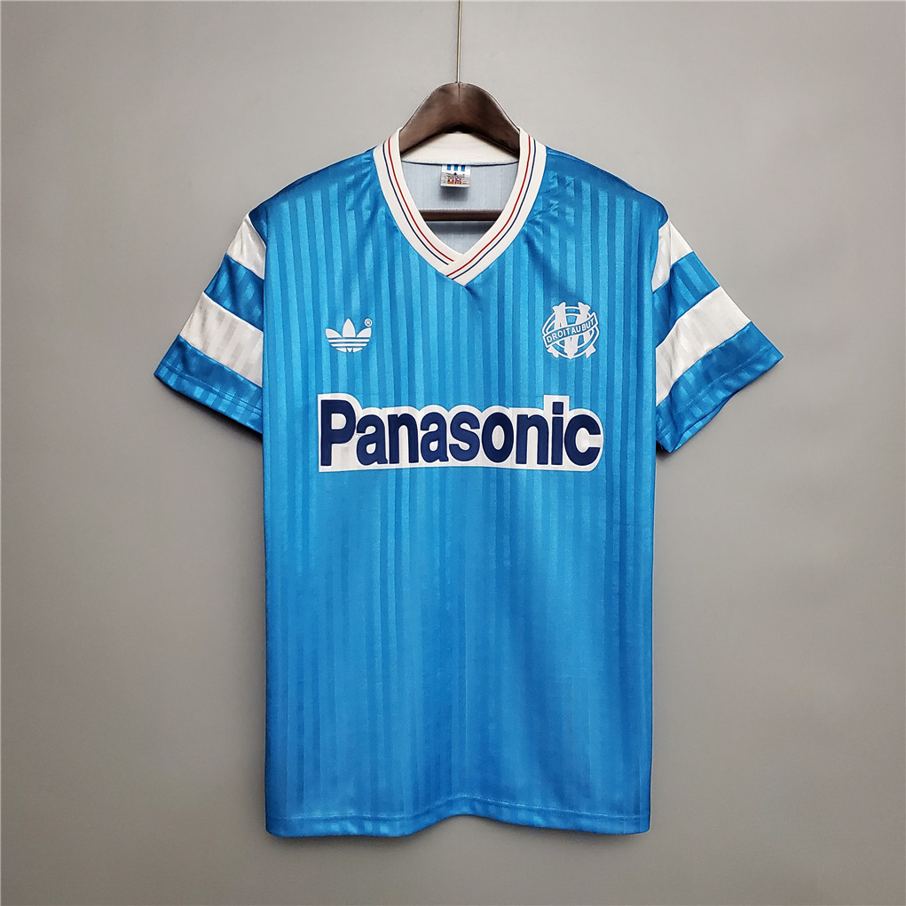 Marseille Retro Soccer Jersey Away Custom Shirt 1989-91 - SUjersey01