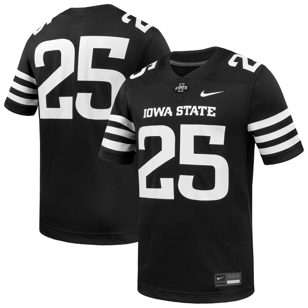 Men's Nike #1 Black Iowa State Cyclones Alternate Game Football Jersey - U-jersey