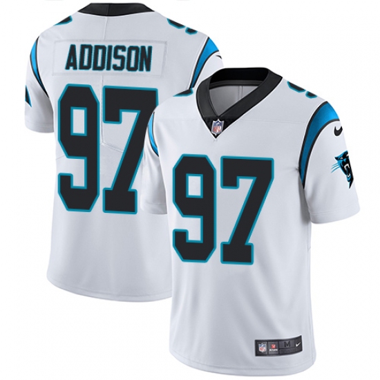 Youth Nike Carolina Panthers #97 Mario Addison White Vapor Untouchable Limited Player NFL Jersey - Ujersey