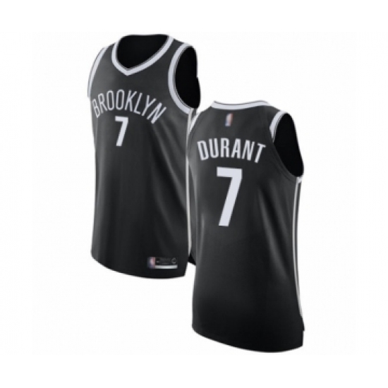 Men's Brooklyn Nets #7 Kevin Durant Authentic Black Basketball Jersey - Icon Edition - Ujersey