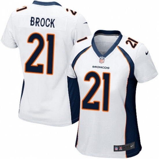 Women's Nike Denver Broncos #21 Tramaine Brock Game White NFL Jersey - Ujersey