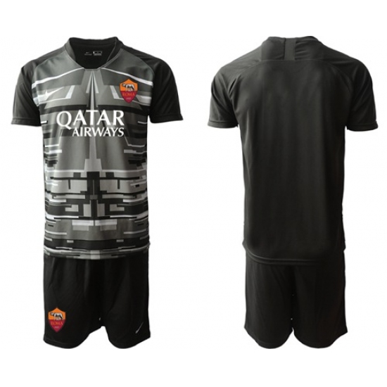 Roma Blank Black Goalkeeper Soccer Club Jersey