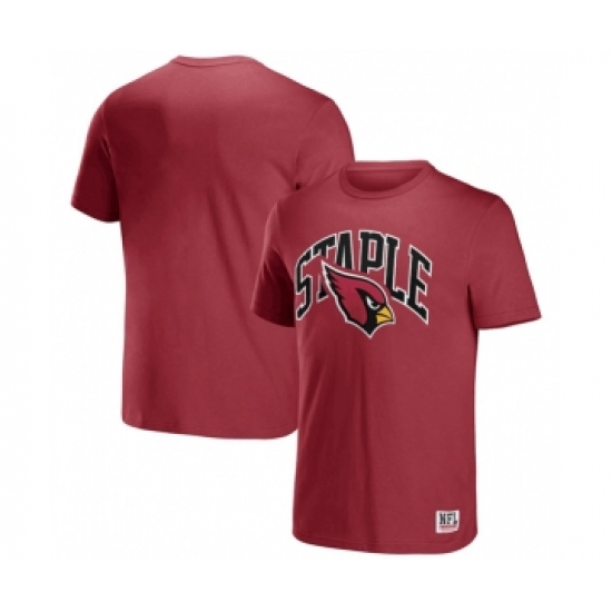 Men's Arizona Cardinals x Staple Red Logo Lockup T-Shirt - Ujersey