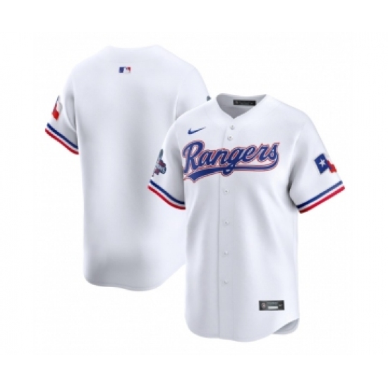 Men's Texas Rangers Blank White 2023 World Series Champions Stitched Baseball Jersey - Ujersey