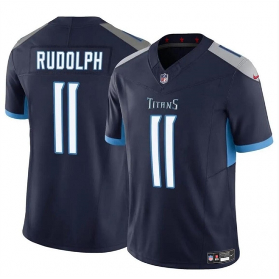 Men's Tennessee Titans #11 Mason Rudolph Navy 2024 F.U.S.E. Vapor Limited Football Stitched Jersey - Ujersey