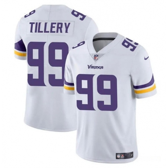 Men's Minnesota Vikings #99 Jerry Tillery White Vapor Untouchable Limited Football Stitched Jersey - Ujersey