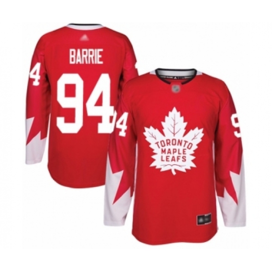 Men's Toronto Maple Leafs #94 Tyson Barrie Authentic Red Alternate Hockey Jersey - Ujersey