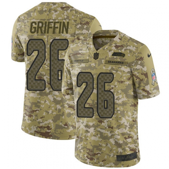 Youth Nike Seattle Seahawks #26 Shaquill Griffin Limited Camo 2018 Salute to Service NFL Jersey - Ujersey
