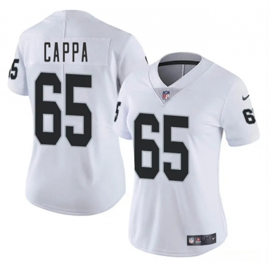 Women's Las Vegas Raiders#65 Alex Cappa White 2025 Vapor Football Stitched Jersey(Run Small) - Ujersey