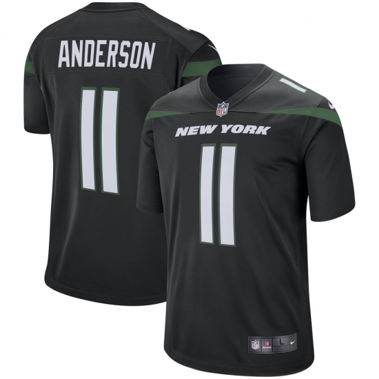 Men's New York Jets #11 Robby Anderson Nike Black Player Game Jersey - Ujersey