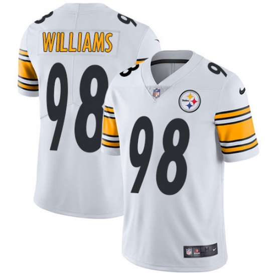 Men's Nike Pittsburgh Steelers #98 Vince Williams White Vapor Untouchable Limited Player NFL Jersey - Ujersey