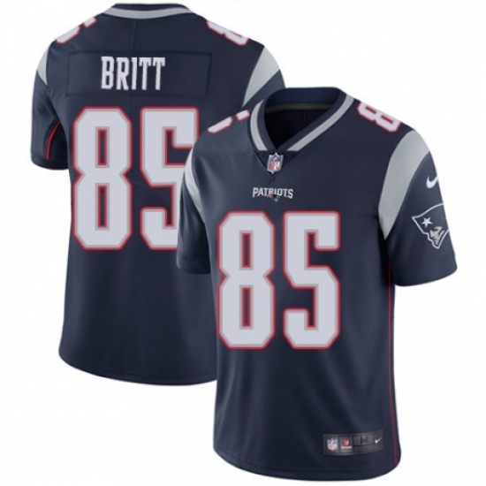Youth Nike New England Patriots #85 Kenny Britt Navy Blue Team Color Vapor Untouchable Limited Player NFL Jersey - Ujersey