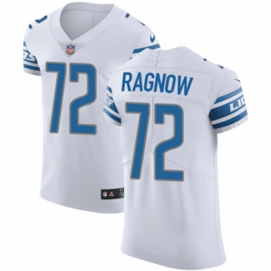 Men's Nike Detroit Lions #72 Frank Ragnow White Vapor Untouchable Elite Player NFL Jersey - Ujersey