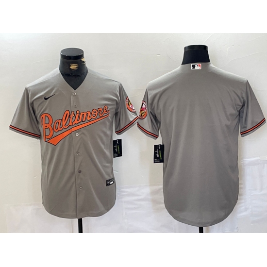 Men's Baltimore Orioles Blank Grey Stitched MLB Cool Base Nike Jersey - Ujersey
