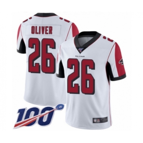 Youth Atlanta Falcons #26 Isaiah Oliver White Vapor Untouchable Limited Player 100th Season Football Jersey - Ujersey