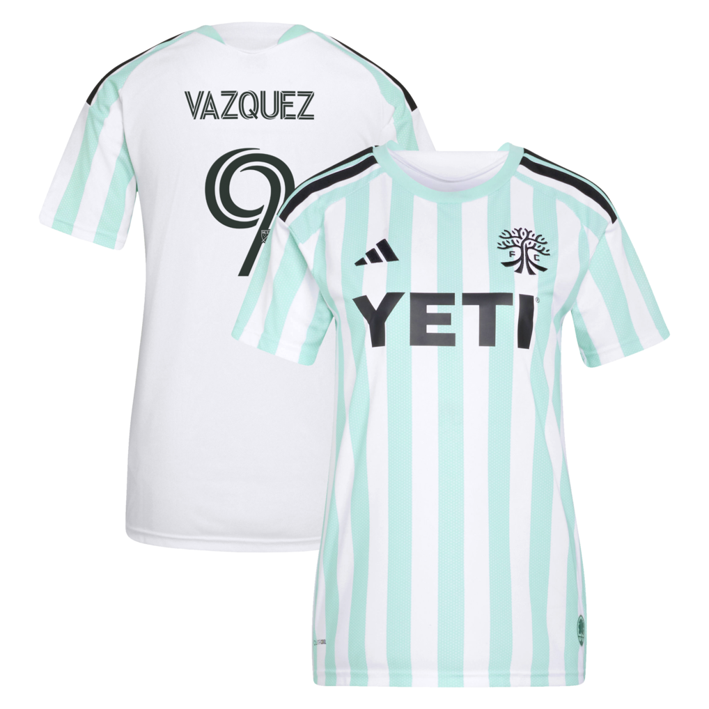 Women's Austin FC Brandon Vazquez adidas White 2026 The Rooted Kit Replica Jersey - Ujersey