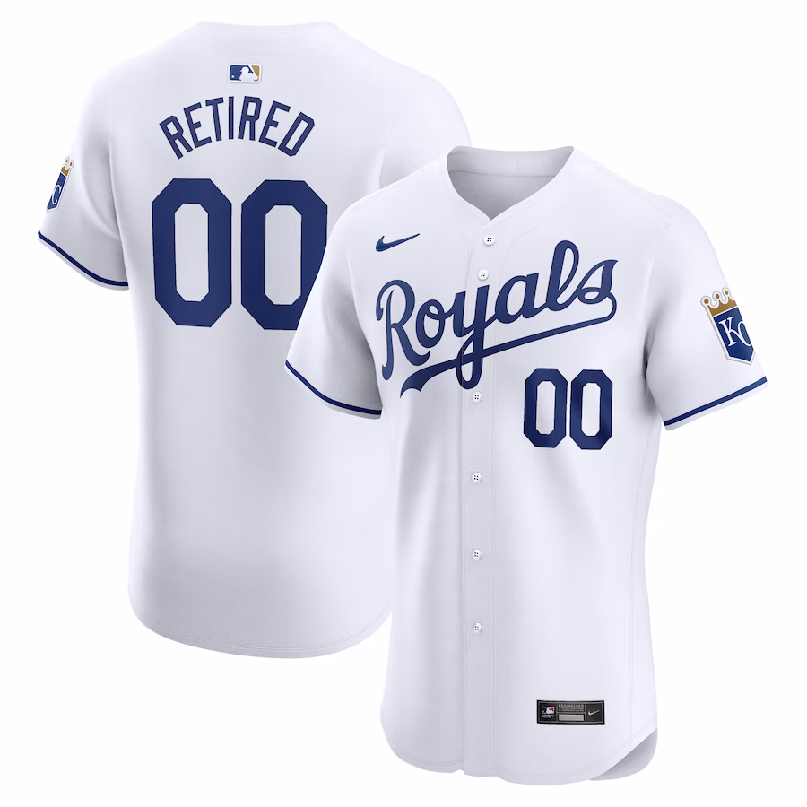 Men's Kansas City Royals Nike White Home Elite Pick-A-Player Retired Roster Jersey - Ujersey NHL
