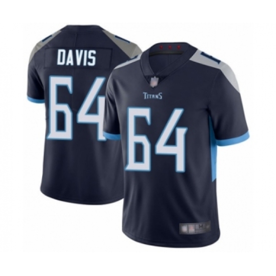 Youth Tennessee Titans #64 Nate Davis Navy Blue Team Color Vapor Untouchable Limited Player Football Jersey - Ujersey