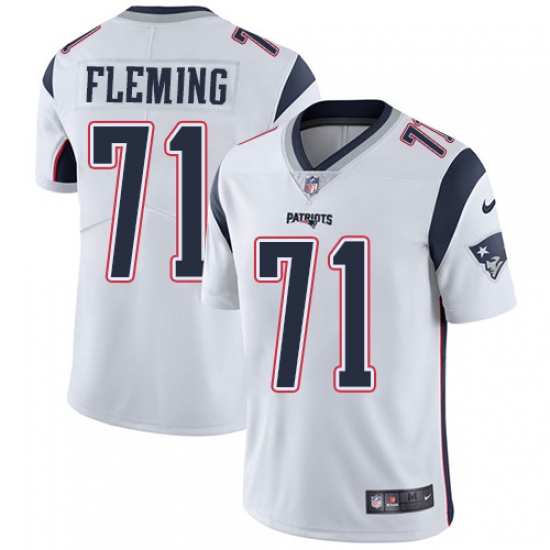 Men's Nike New England Patriots #71 Cameron Fleming White Vapor Untouchable Limited Player NFL Jersey - Ujersey