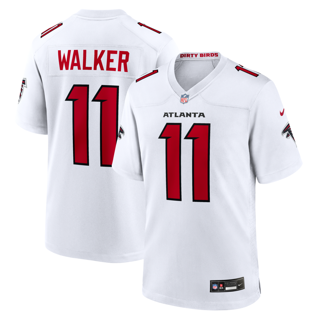 Men's Atlanta Falcons Jalon Walker Nike White Game Jersey - SUjersey01